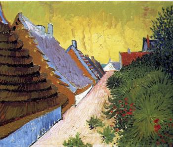 Vincent Van Gogh : Saintes-Maries Road Through The Town